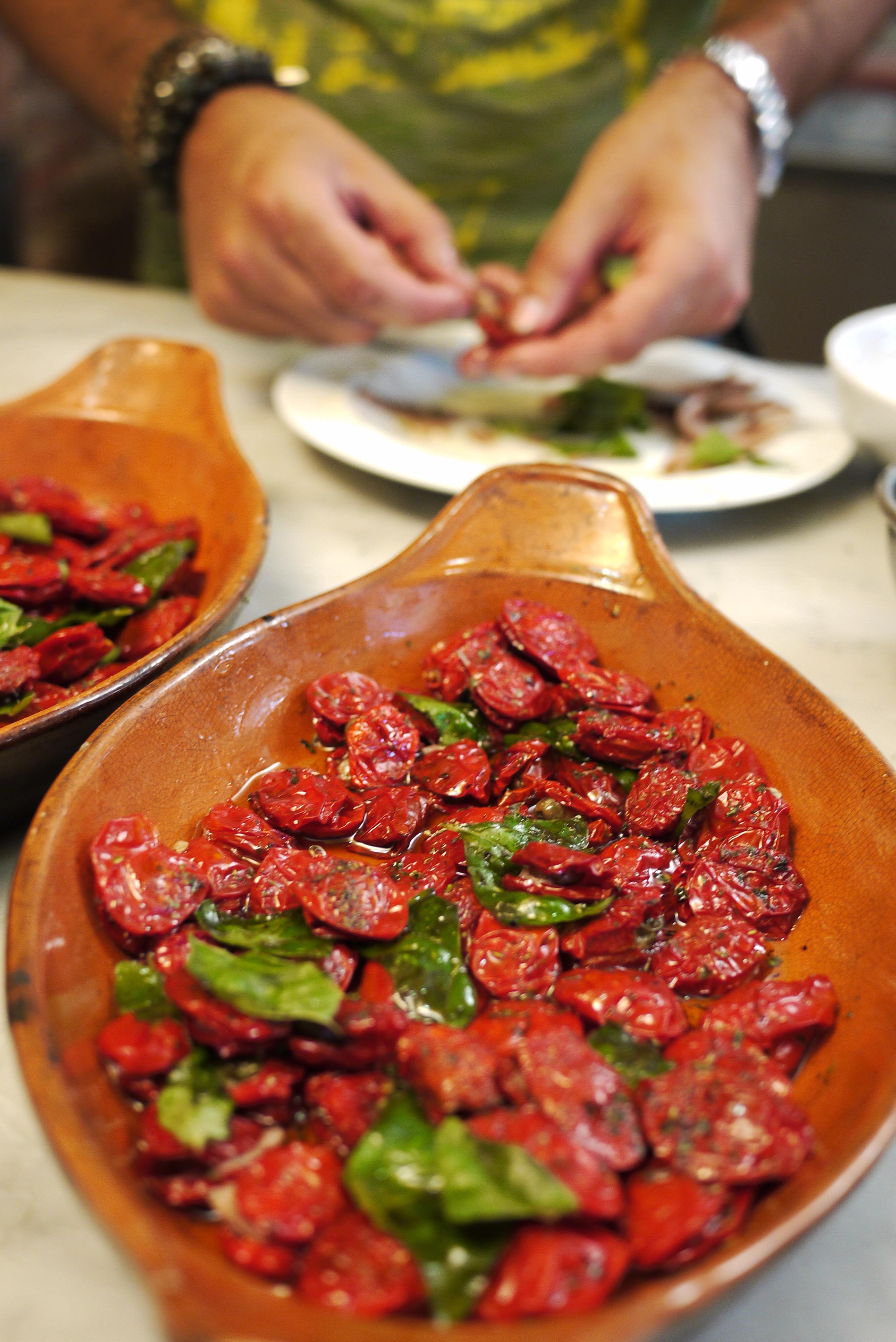 Sonnengetrocknete Tomaten mit Anchovies und Kapern