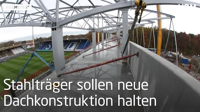 Stahlkonstruktion im Lilien-Stadion