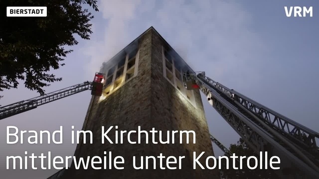 Bierstadt: Brand in Turm der St. Birgid-Kirche