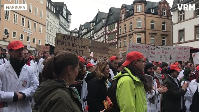 Ärzte des Uniklinikums Gießen-Marburg im Warnstreik