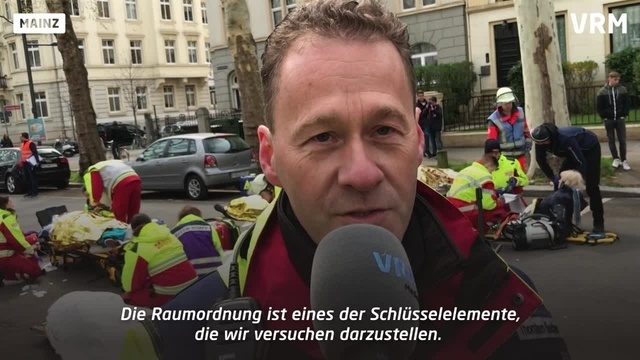 Notfallübung in der Mainzer Neustadt