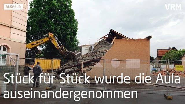 Abriss der Aula der Stadtschule Alsfeld