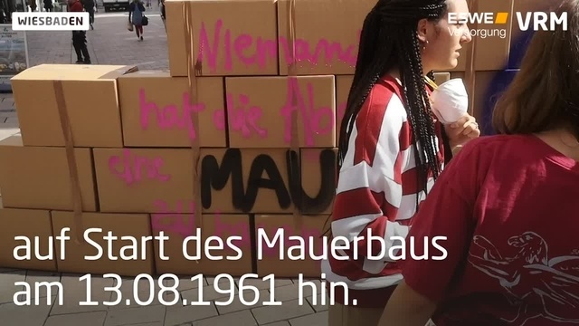 Mauerbau in Wiesbaden