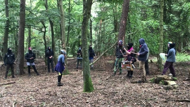 Protest im Herrenwald