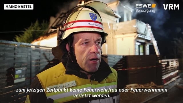 Mainz-Kastel: Wohnhaus nach Brand komplett zerstört