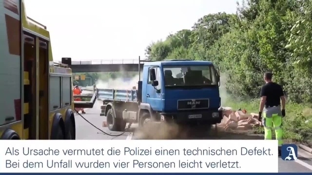 Lastwagen umgekippt - Unfall auf der A60 bei Mainz