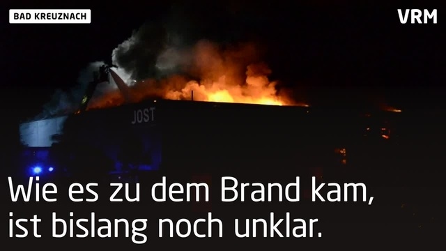 Großbrand in Bad Kreuznacher Industriegebiet