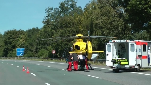 Fünf Verletzte nach Auffahrunfall auf A 45 bei Haiger