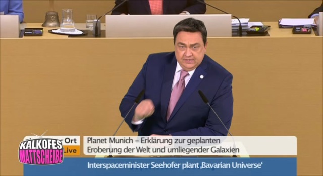 Interspaceminister Seehofer plant 'Bavarian Universe'
