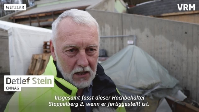 Bau der Wasserhochbehälter auf dem Stoppelberg