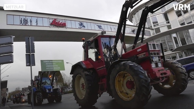 Treckerdemo geht durch Wetzlar