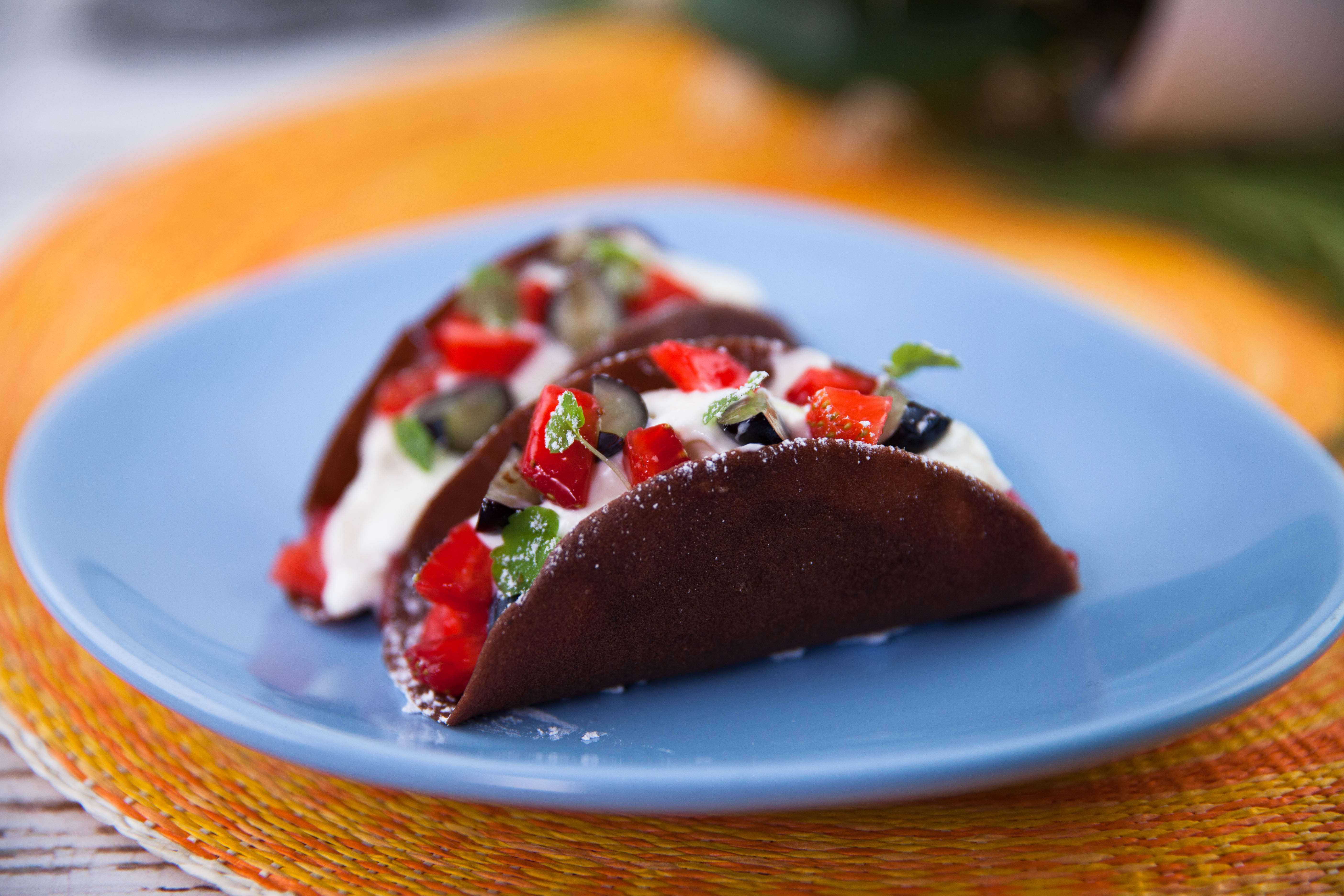 Schokoladen-Beeren-Taco