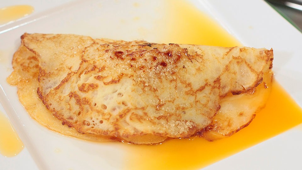 Joghurt-Zimt-Pfannkuchen mit Mandarinen-Ingwer-Sorbet von Johann Lafer