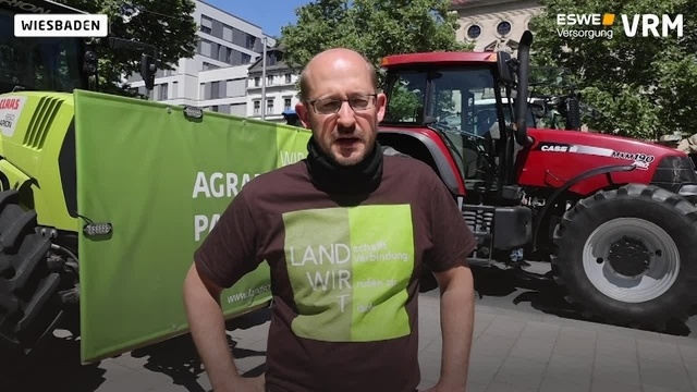 Landwirte demonstrieren in Wiesbaden