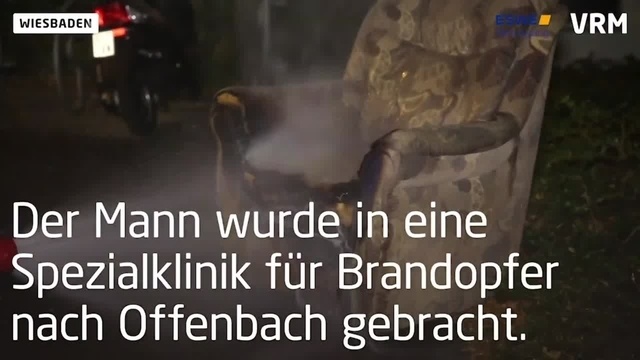 Wiesbaden: Kleidung fängt Feuer - 93-Jähriger bei Brand schwer verletzt