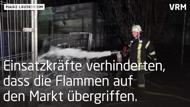 Supermarkt-Brand in Mainz