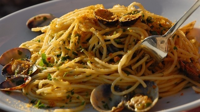 Spaghetti alle vongole mit Bottarga