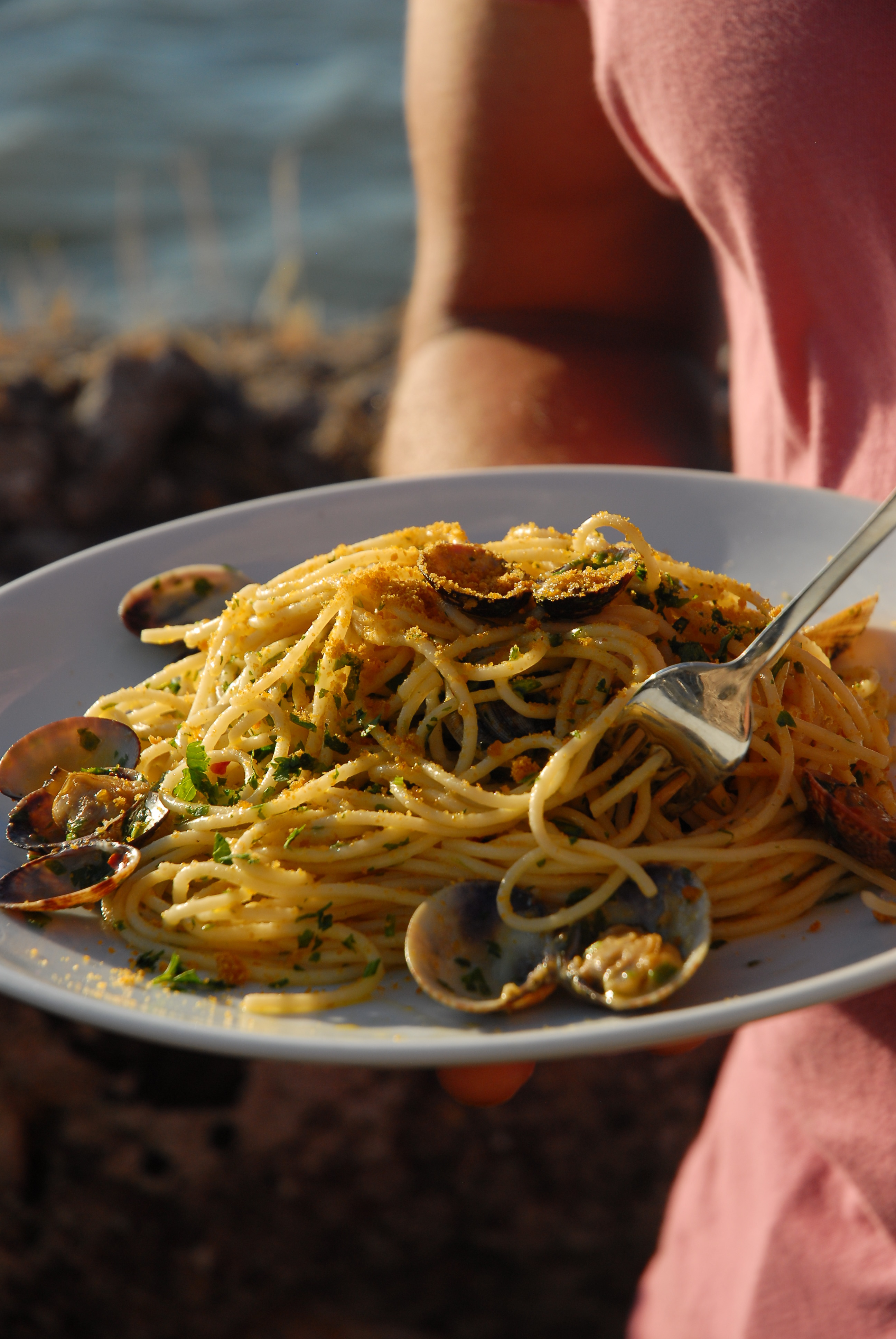 Spaghetti alle vongole mit Bottarga