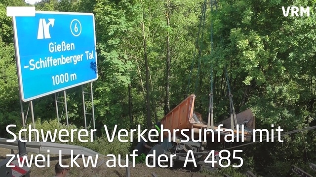 Schwerer Verkehrsunfall auf der A 485