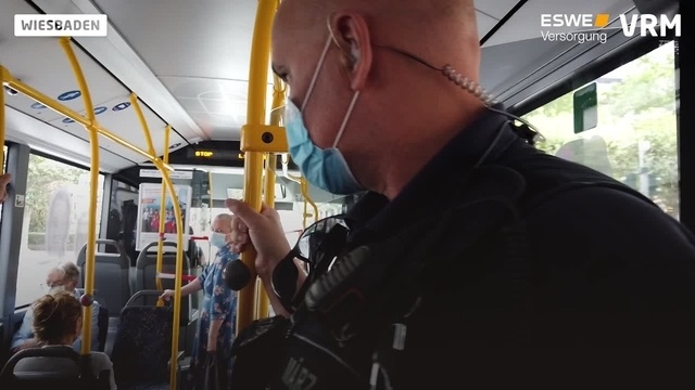 Masken-Kontrollen in Wiesbadener Bussen