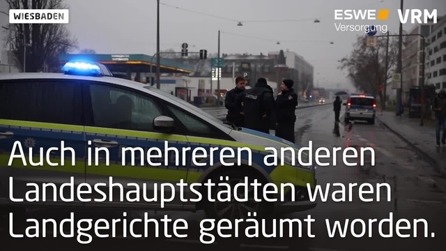 Bombendrohung im Wiesbadener Justizzentrum
