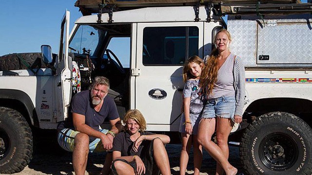 Eine Familie auf Roadtrip