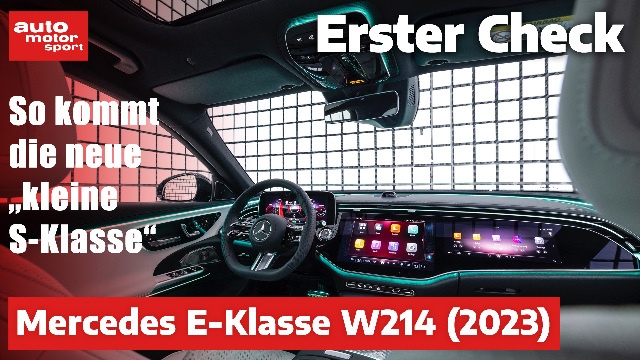 Mercedes E-Klasse (2023): Neuvorstellung - Infotainment - Cockpit - AUTO  BILD