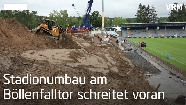 Der Stadionumbau am Böllenfalltor schreitet voran