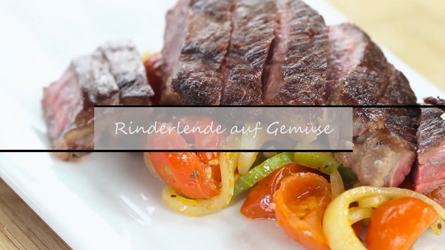 Rinderlende auf Gemüse