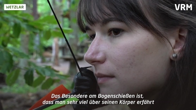 Anna-Lena in Aktion: Bogenschießen in Wetzlar