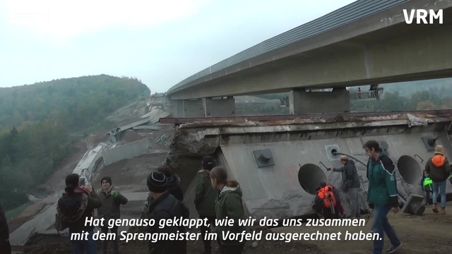 61,5 Kilo Sprengstoff legen Talbrücke flach