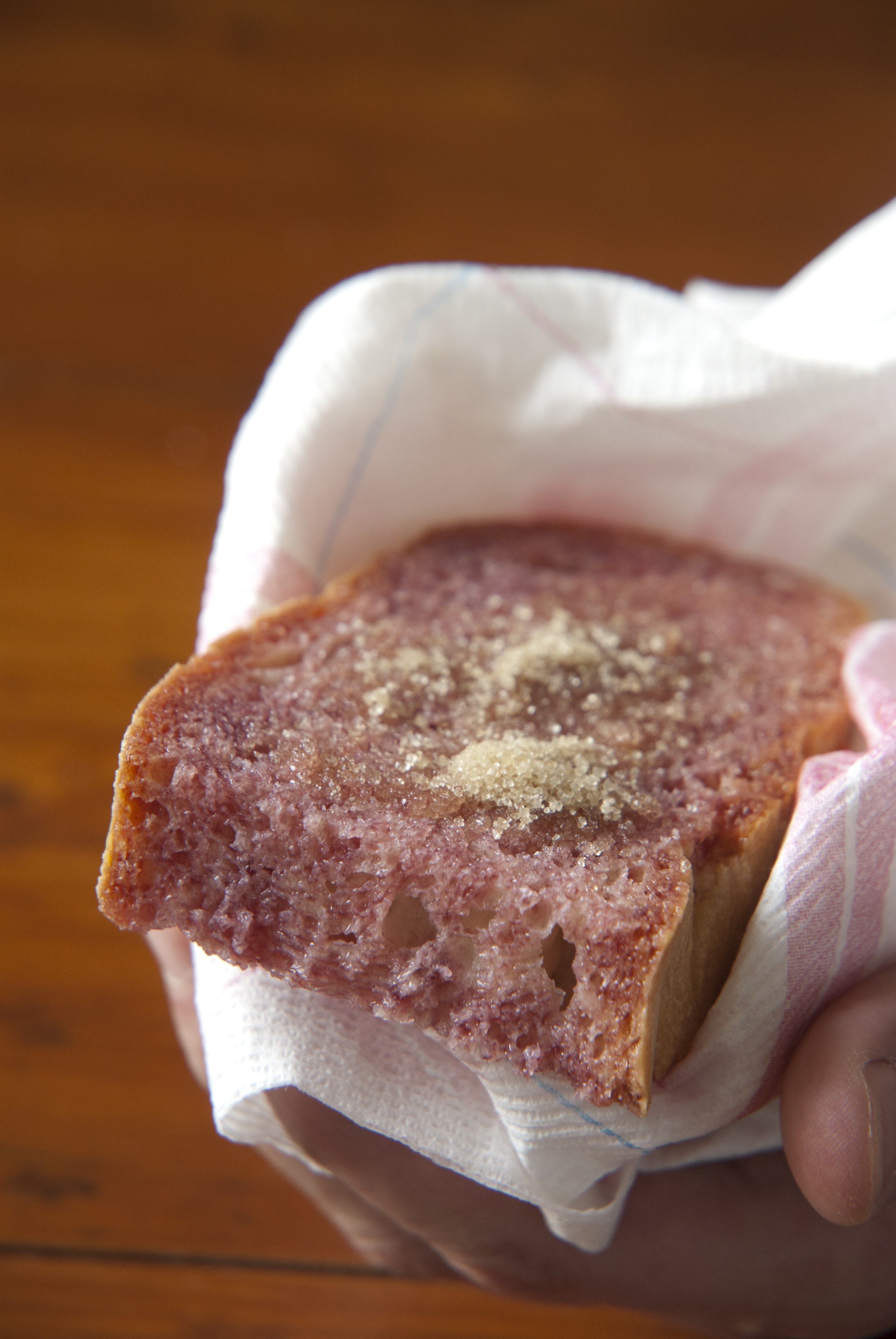 Brot mit Wein und Zucker