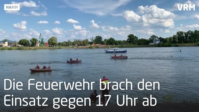 Hamm: Rettungskräfte suchen im Rhein nach einem Mann