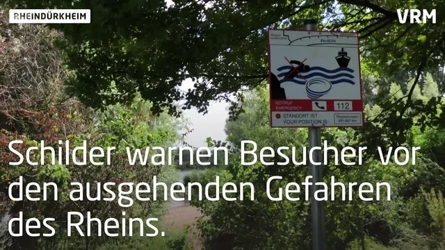 Gefahren am Rhein bei Worms-Rheindürkheim