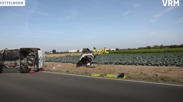 Zwei Schwerverletzte bei Unfall auf L3303