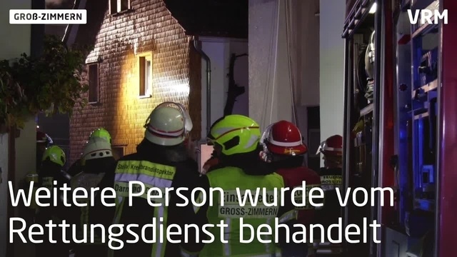 Wohnhaus in Groß-Zimmern brennt
