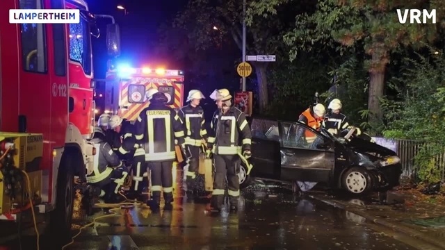 Lampertheim: Schwerer Unfall auf B44 am Samstagabend