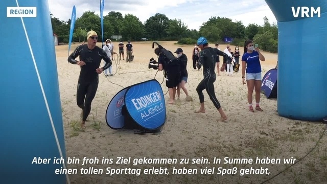 Darmstädter Profis haben Spaß bei Triathlon-Staffel