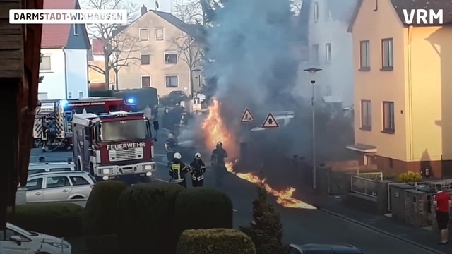 Autobrand in Darmstadt-Wixhausen