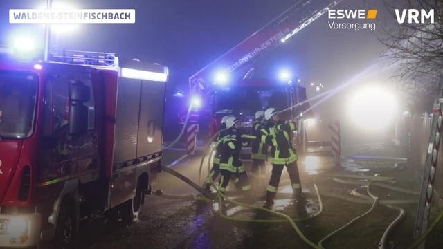 Dachstuhlbrand in Waldems-Steinfischbach