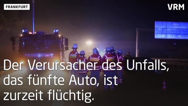 Unfall auf der A3 am Frankfurter Flughafen