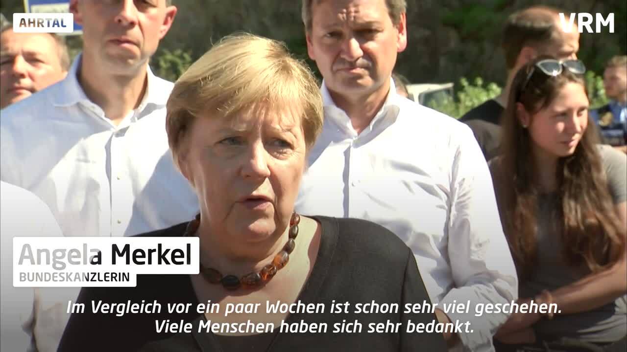 Angela Merkel Und Malu Dreyer Besuchen Erneut Das Ahrtal | VRM Mediathek