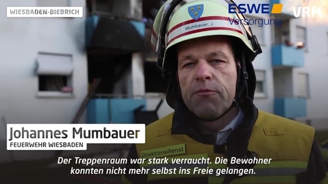 Wohnungsbrand in Wiesbaden-Biebrich